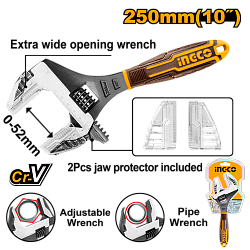 Ключ разводной 250 мм (0-52мм) INGCO HADWG0810