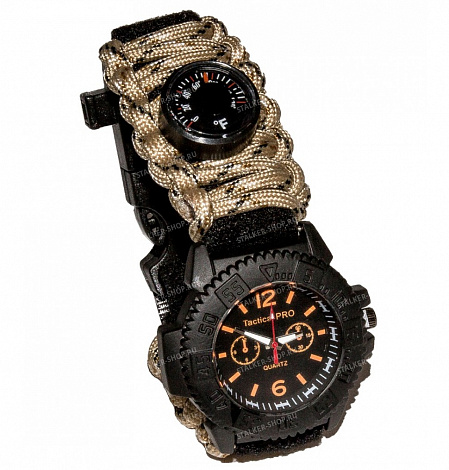 Watch Adjustable with paracord, digital desert