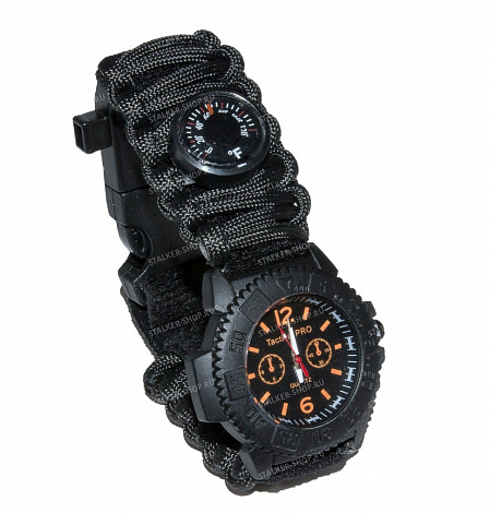 Watch Adjustable with paracord, black