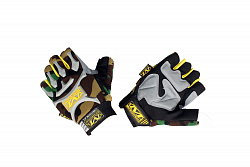 Перчатки Mechanix Wear woodland, серые вставки, без пальцев