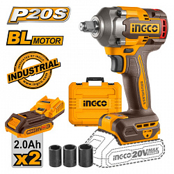 Аккумуляторный ударный гайковерт 20В Li-ion, б/щ 400 Нм (5) INGCO CIWLI2040 INDUSTRIAL